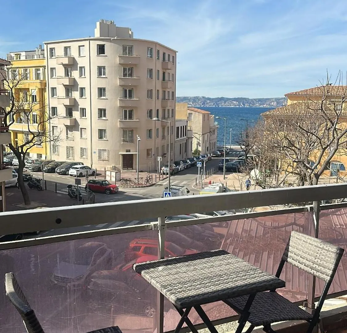 Flc -Catalan Beach-Sea View- Clim - Terrace - Parking Marseille 0*,  Francie